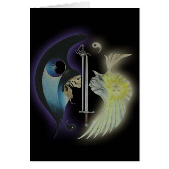 "Yin und Yang 2" Kunst-Karte (Vorne)