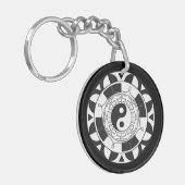Yin und Yang Asian Symbol Doppelseitige Schlüsselk Schlüsselanhänger (Vorderseite links)