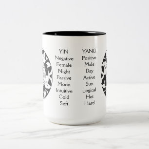 Yin und Yang asiatisches Symbol Bedeutungen Tasse