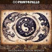 Yin und Yang auf Pergament - Seidenpapier