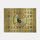 Yin und Yang Bagua Feng shui Hieroglyphen Fußmatte (Vorderseite)