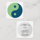Yin und Yang Balance ganzheitliche Wellness-Therap Quadratische Visitenkarte (Vorne/Hinten)