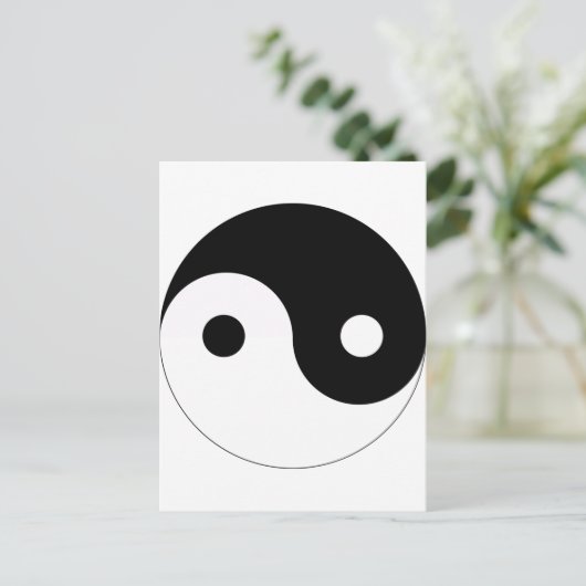 Yin und Yang-Balance-Symbol Religion tao Taoismus Postkarte (Stehend Vorderseite)
