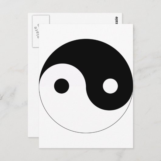 Yin und Yang-Balance-Symbol Religion tao Taoismus Postkarte (Vorne/Hinten)