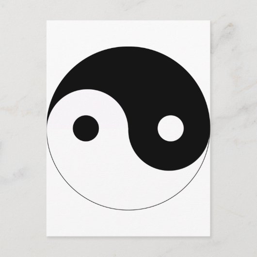 Yin und Yang-Balance-Symbol Religion tao Taoismus Postkarte (Vorderseite)