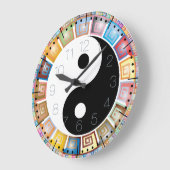Yin und Yang Balance Yoga Große Wanduhr (Winkel)