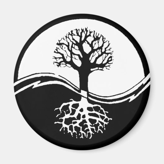 Yin und Yang-Baum Magnet (Vorne)