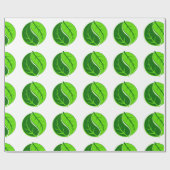 Yin und Yang Blätter Geschenkpapier (Flach)