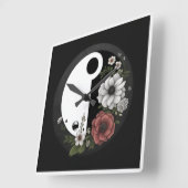 Yin und Yang Clock Quadratische Wanduhr (Winkel)