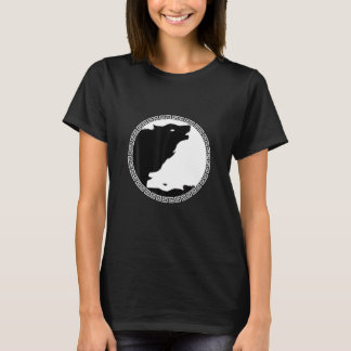 Yin und Yang Dangerous Wolf Animals Wild Art Gesch T-Shirt