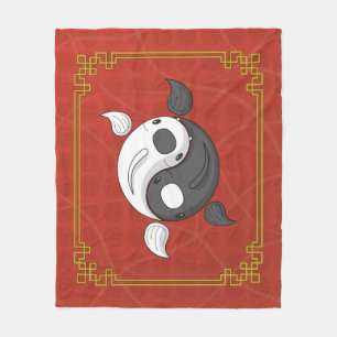 Yin und Yang das Koi Fleece Blanket