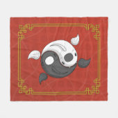 Yin und Yang das Koi Fleece Blanket (Vorderseite (Horizontal))