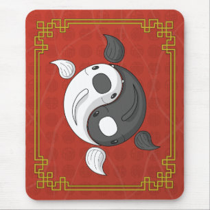 Yin und Yang das Koi Mousepad