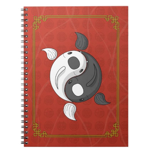 Yin und Yang das Koi-Notebook Notizblock (Vorderseite)