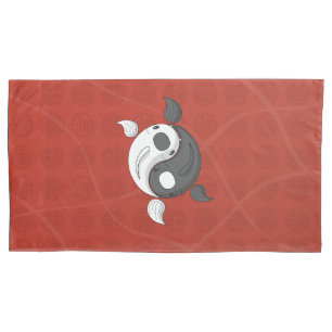 Yin und Yang der Fall Koi Pillow Kissenbezug