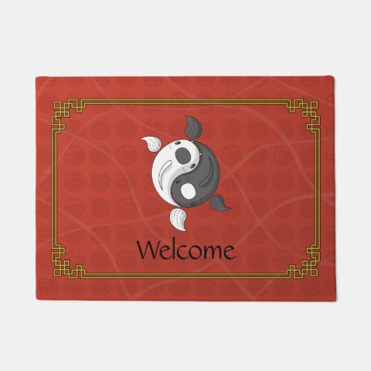Yin und Yang der Koi Doormat Fußmatte (Vorderseite)