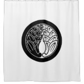 Yin und Yang, die japanische Ginger in den Kreis a Duschvorhang (Vorderseite)