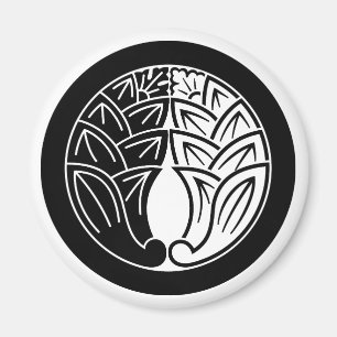 Yin und Yang, die japanische Ginger in den Kreis a Magnet