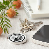 Yin und Yang, die japanische Ginger in den Kreis a Schlüsselanhänger (Seite)