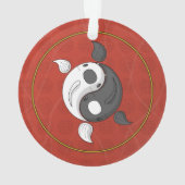 Yin und Yang die Koi-Acrylschmuck Ornament (Rückseite)