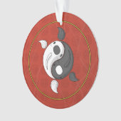Yin und Yang die Koi-Acrylschmuck Ornament (Vorderseite)