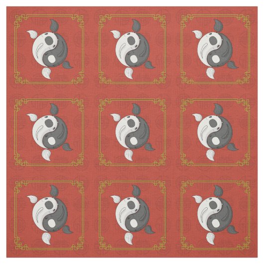 Yin und Yang die Koi Fabric Stoff (Muster)