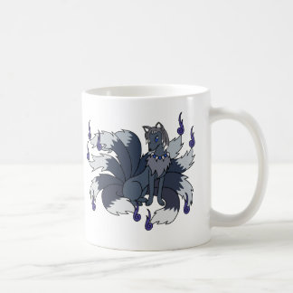 Yin und Yang die neun angebunden (Kitsune) Kaffeetasse