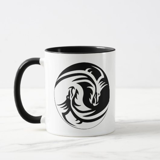 Yin und Yang Dragon Head Tasse (Links)