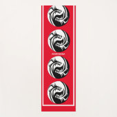 Yin und Yang Dragons on Red Yogamatte (Vorderseite)