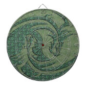 Yin und Yang Gelb und Roter Drache Dartscheibe (vorne)