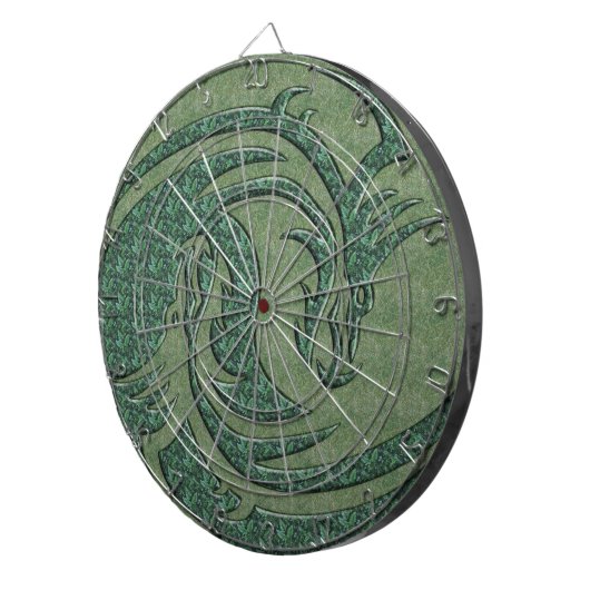 Yin und Yang Gelb und Roter Drache Dartscheibe (Vorderseite rechts)