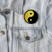 Yin und Yang | Goldasianische Philosophie zen Button (Beispiel)