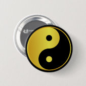 Yin und Yang | Goldasianische Philosophie zen Button (Vorne & Hinten)