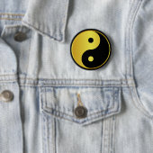 Yin und Yang | Goldasianische Philosophie zen Button (Beispiel)