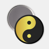Yin und Yang | Goldasianische Philosophie zen Magnet (Vorderseite/Rückseite)