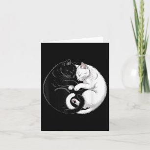 Yin und Yang Haustierkatze Schwarzweißkatzen  Karte