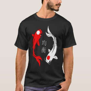 Yin und Yang Japanisch Koi Angelgewächs und Harmon T-Shirt