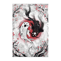 Yin und Yang Japanisch Koi Fish Malerei