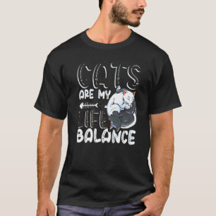Yin und Yang Katzen Lebensbalance Süße Katze 1 T-Shirt