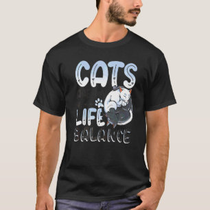 Yin und Yang Katzen Lebensbalance Süße Katze 2 T-Shirt