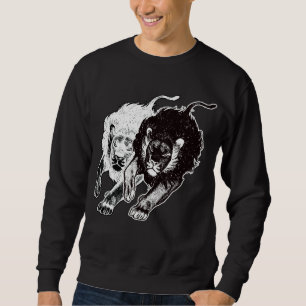 Yin und Yang-Löwe-T - Shirt