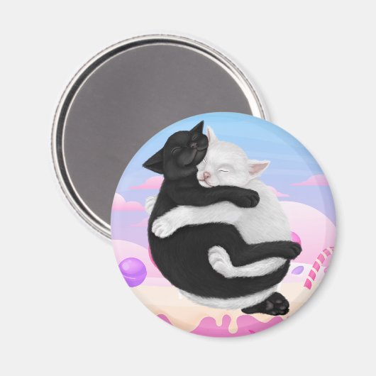 Yin und Yang Magnet (Vorderseite/Rückseite)