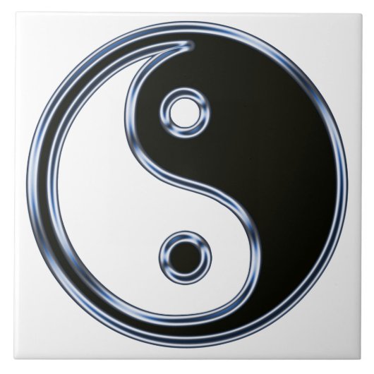 Yin und Yang Medallion Fliese (Vorderseite)