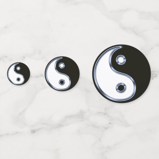 Yin und Yang Medallion Konfetti (Rückseiten)