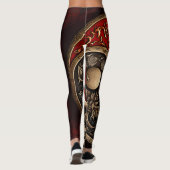 Yin und Yang Meditation und Yoga Leggings (Rückseite)