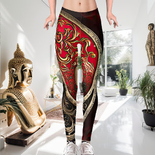 Yin und Yang Meditation und Yoga Leggings