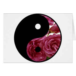 Yin und Yang mit Blumen