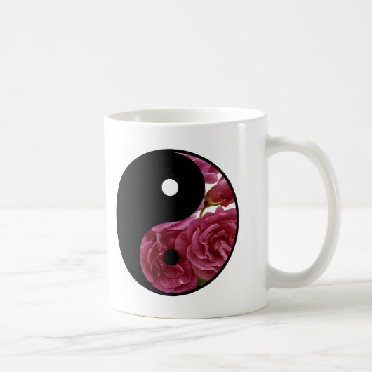 Yin und Yang mit Blumen Kaffeetasse (Rechts)