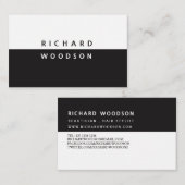 Yin und Yang Moderner Schwarz-weißer Minimalwert Visitenkarte (Vorne/Hinten)