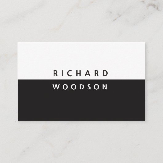 Yin und Yang Moderner Schwarz-weißer Minimalwert Visitenkarte (Vorderseite)